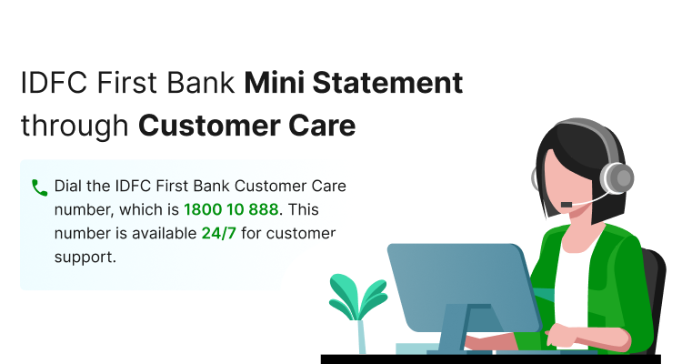 IDFC First Bank Mini Statement Through Customer Care